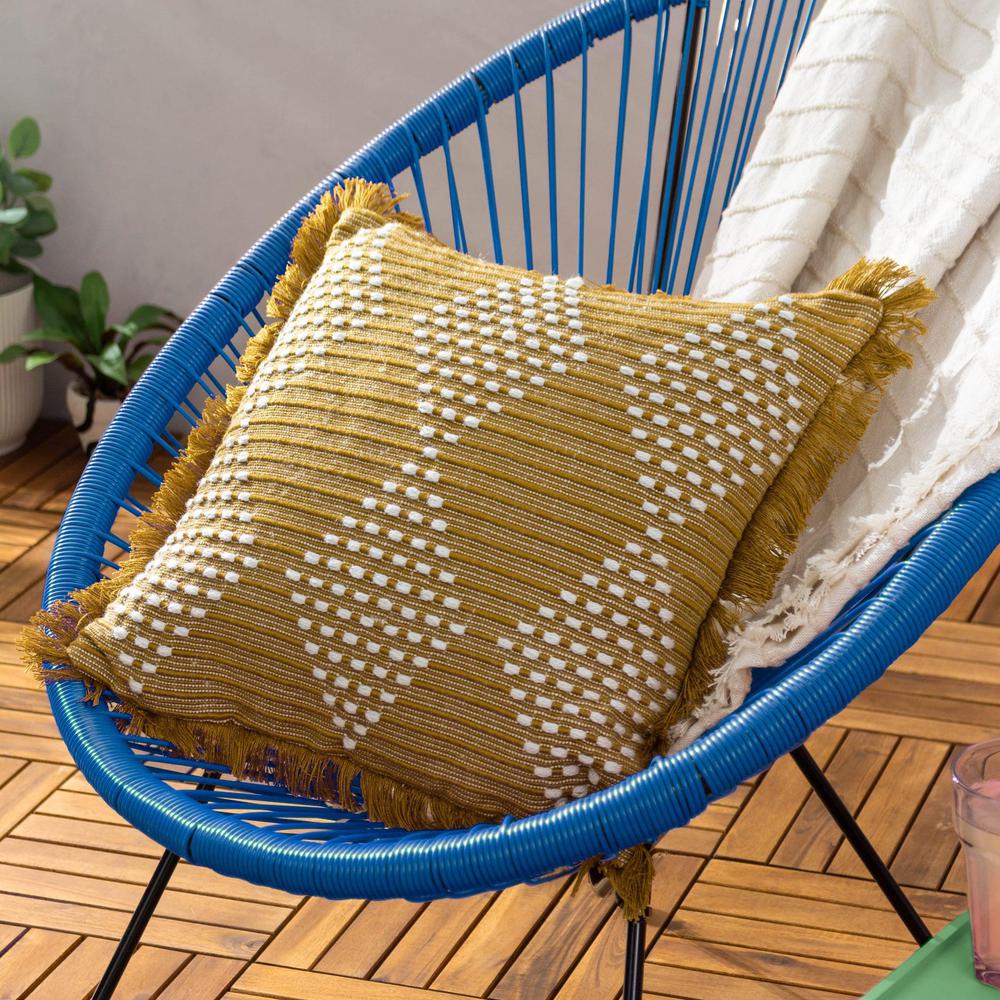 Kadie Outdoor Woven Pillow Gold