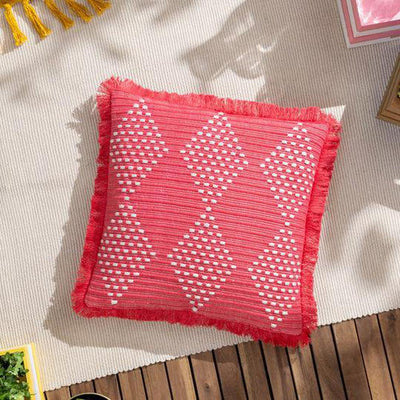 Kadie Outdoor Woven Pillow Pink