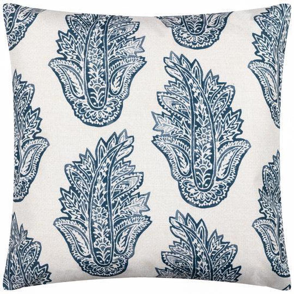 Kalindi Paisley Outdoor Pillow Navy