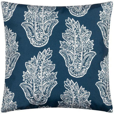 Kalindi Paisley Outdoor Pillow Navy