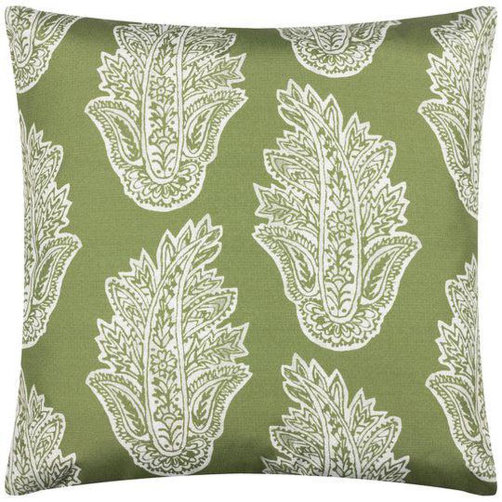 Kalindi Paisley Outdoor Pillow Olive