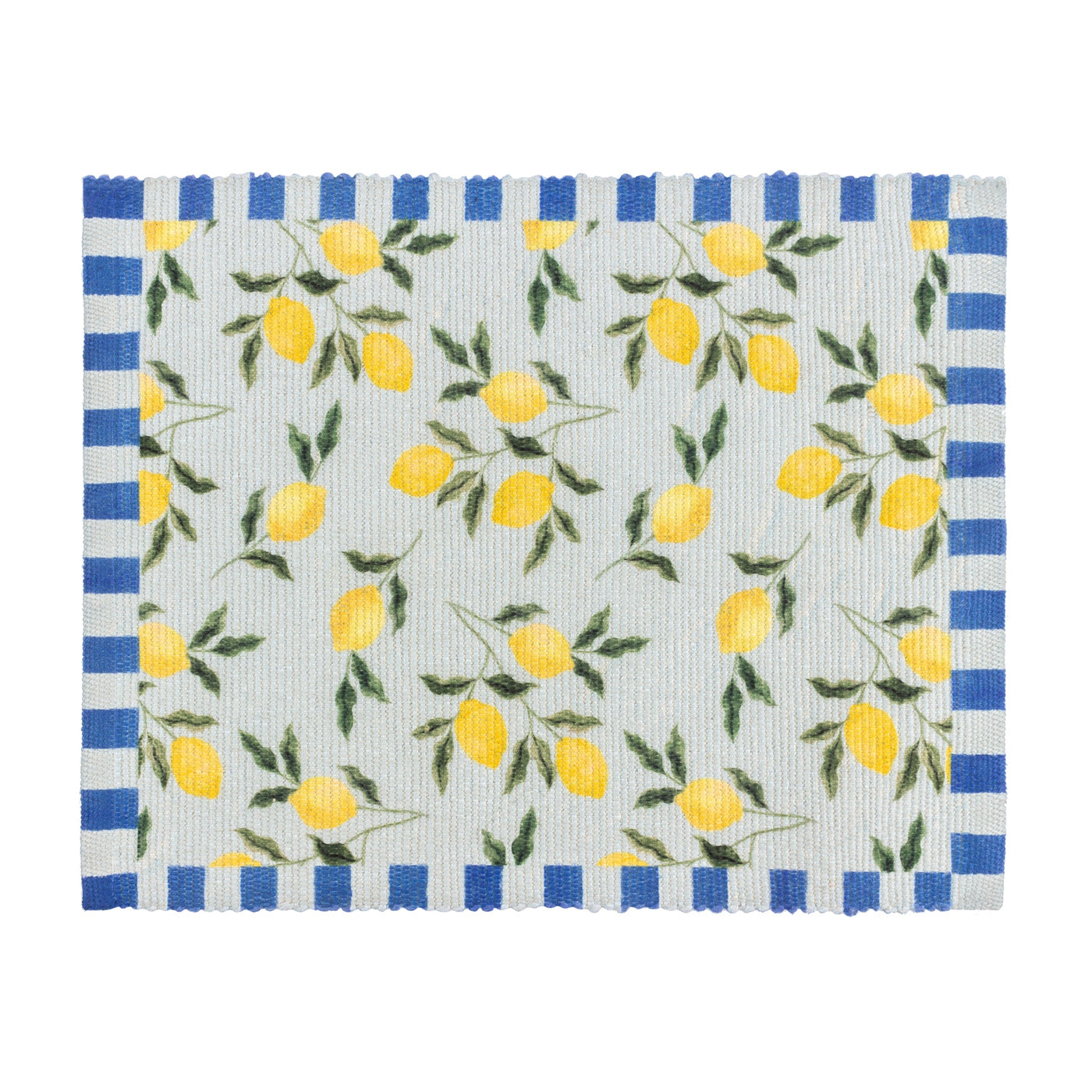 Set of 4 Lemons Placemats Blue