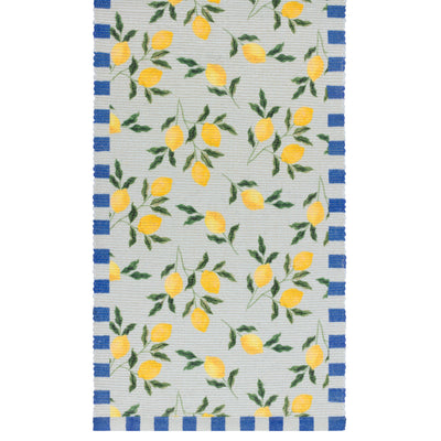 Lemons Table Runner Blue