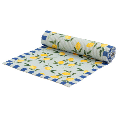 Lemons Table Runner Blue