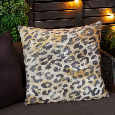 Leopard Woven Outdoor Pillow Multi