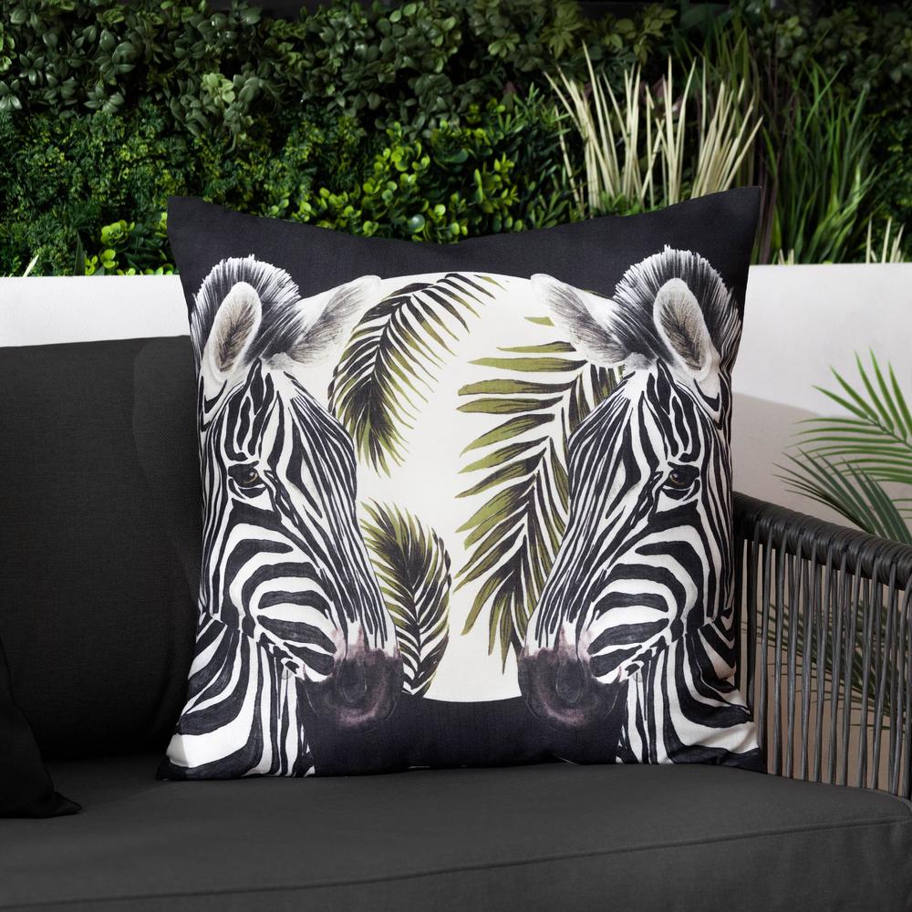 Leopardis Zebras Woven Outdoor Pillow Multicolour