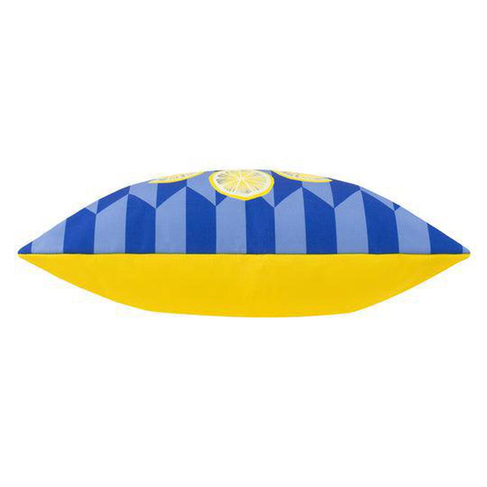 Limoncello Abstract Outdoor Pillow Blue