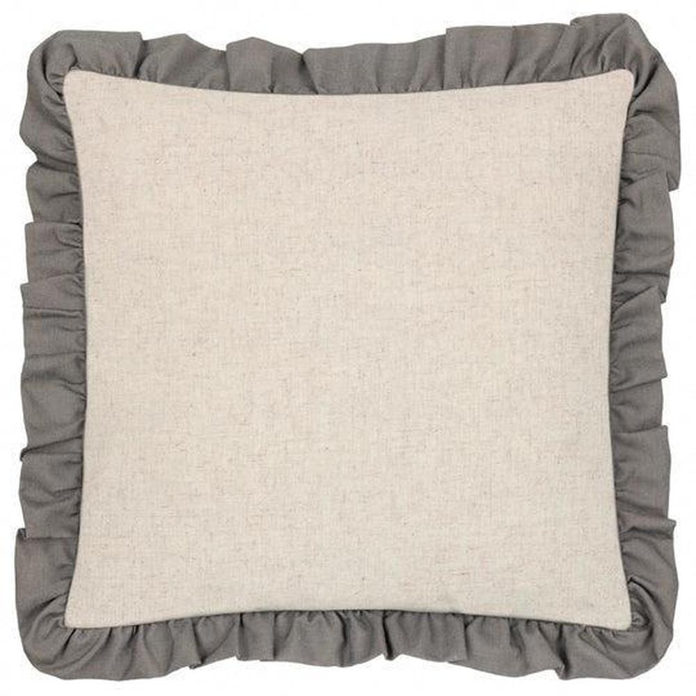 Linen Renata Floral Ruffle Pillow Multi