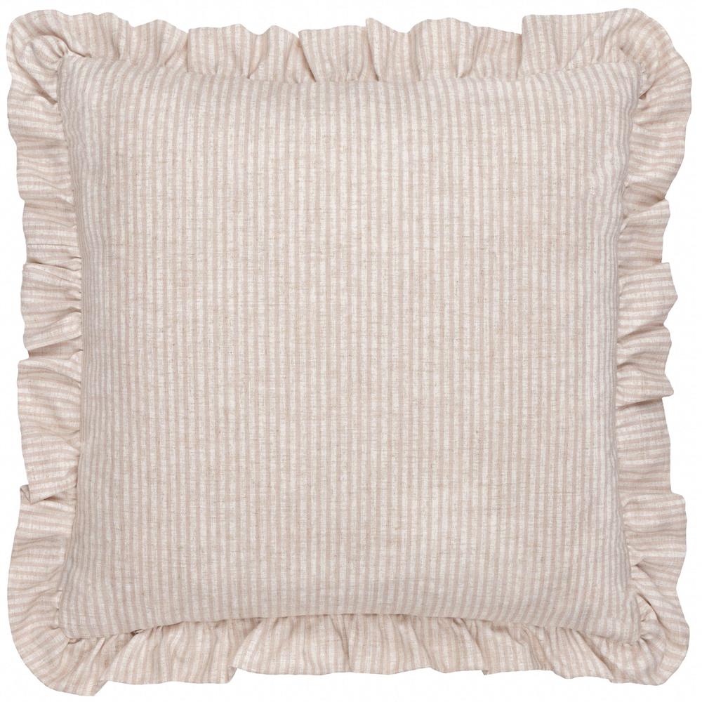 Martha Embroidered Ruffle Pillow Pink