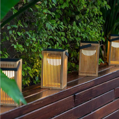 x6 Okinawa Solar Bamboo Lanterns