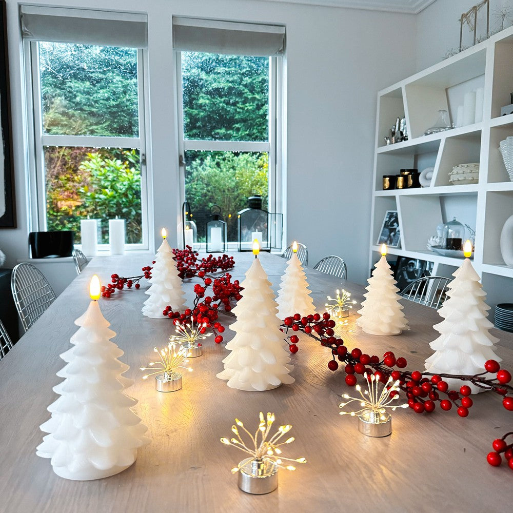 x6 LED Wax Tree Candles x6 Tealights