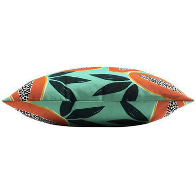 Papaya Outdoor Pillow Aqua