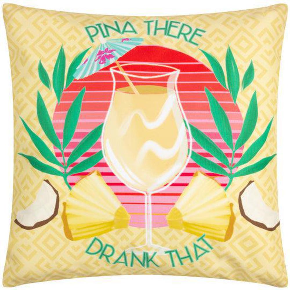 Pina There Outdoor Pillow Yellow