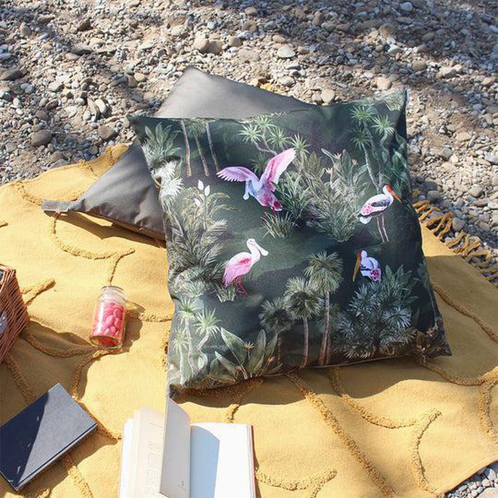 Platalea Outdoor Floor Pillow Bottle Green