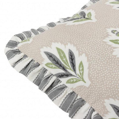 Sessile Leaf Ruffle Pillow Flax