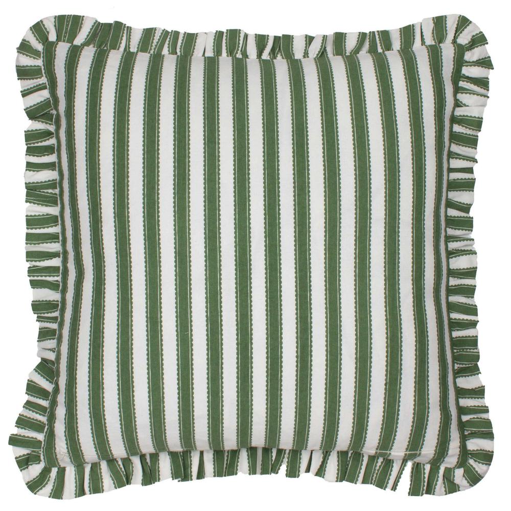 Sessile Leaf Ruffle Pillow Leaf Green