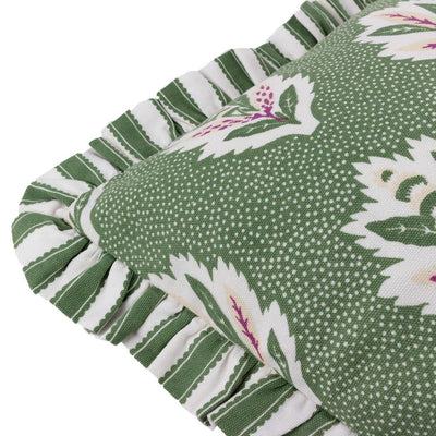 Sessile Leaf Ruffle Pillow Leaf Green