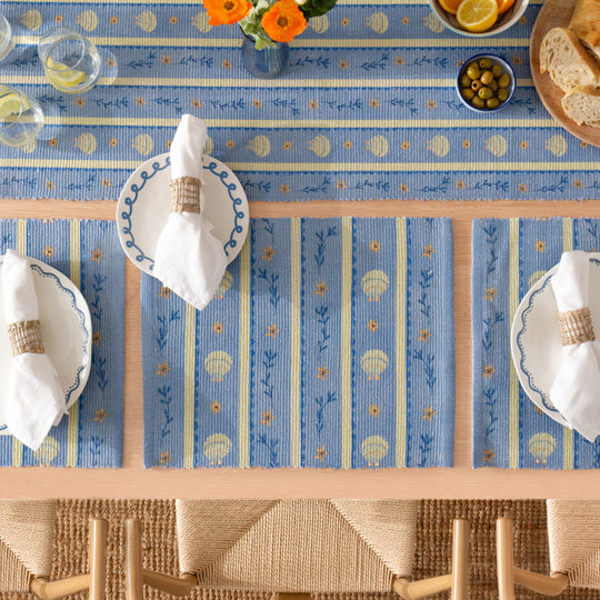 Sea Shells Placemats Blue