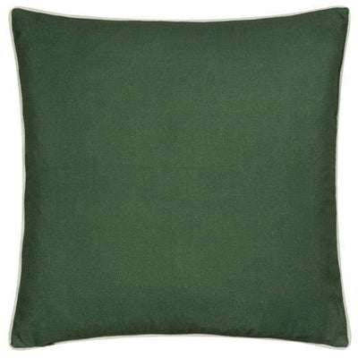 Morris & Co Strawberry Thief Piped Outdoor Pillow Forest Green