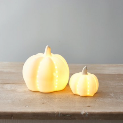 x12 Mini LED Ceramic Pumpkins