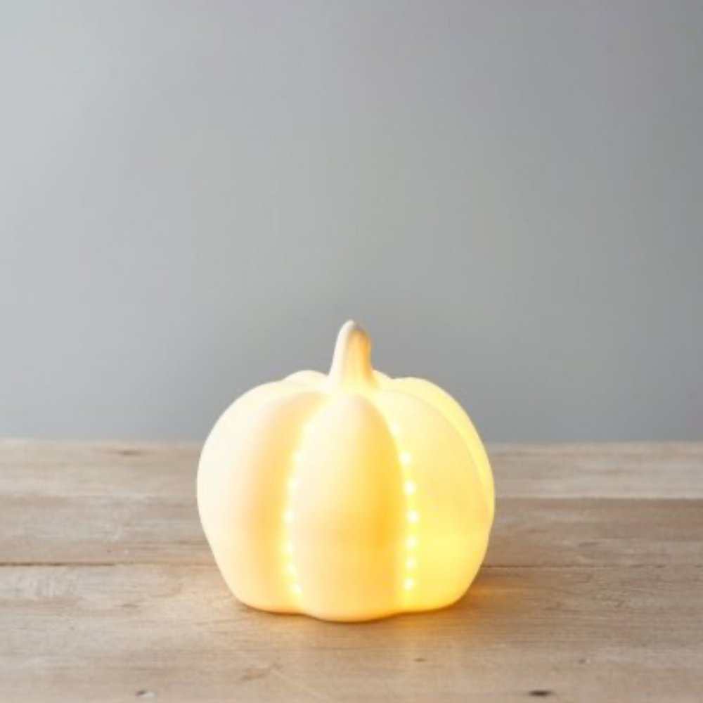 x12 Mini LED Ceramic Pumpkins