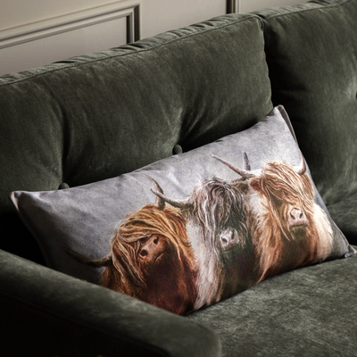 Highland Cow Trio Cushion