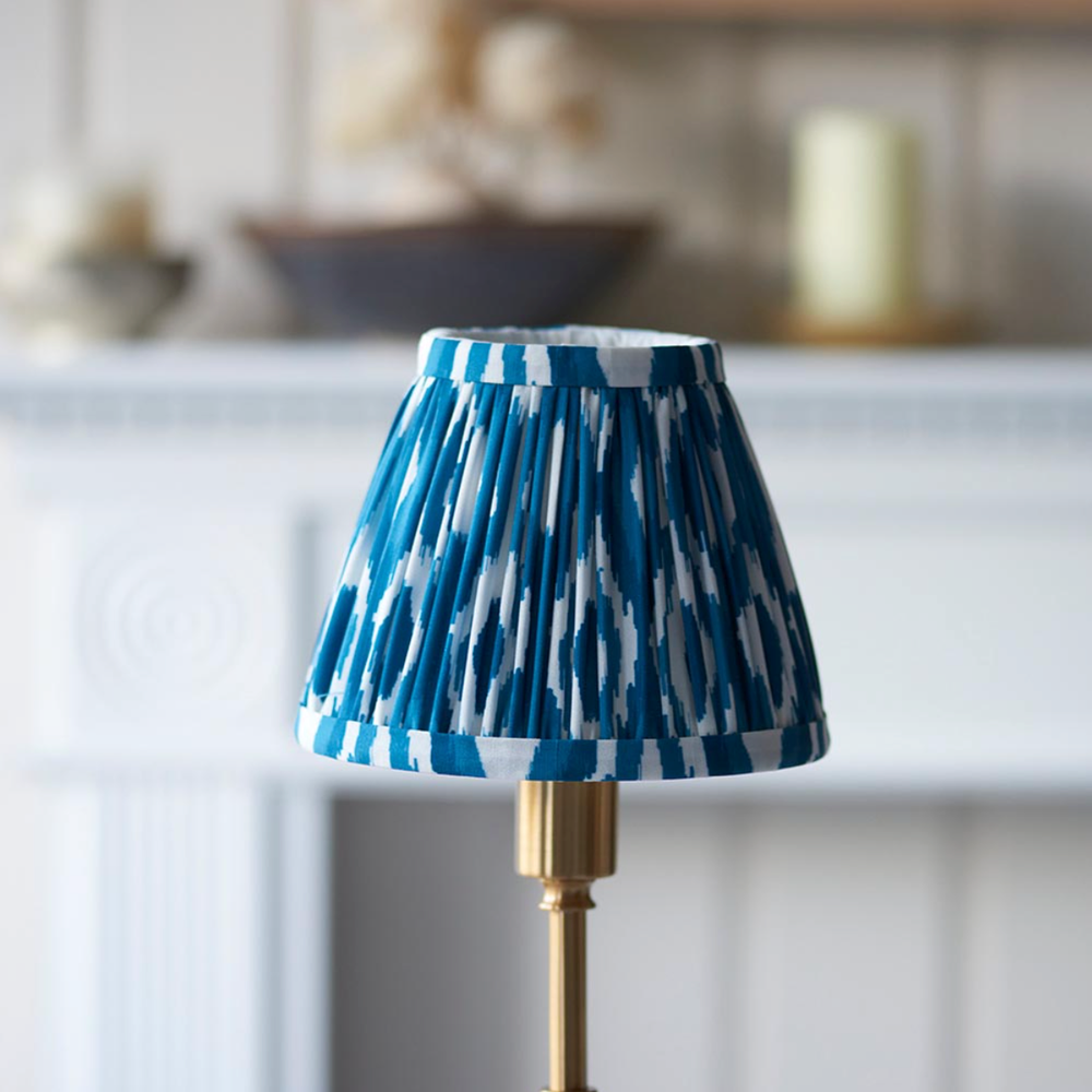 Burley Rechargeable Table Lamp with Ikat Shade