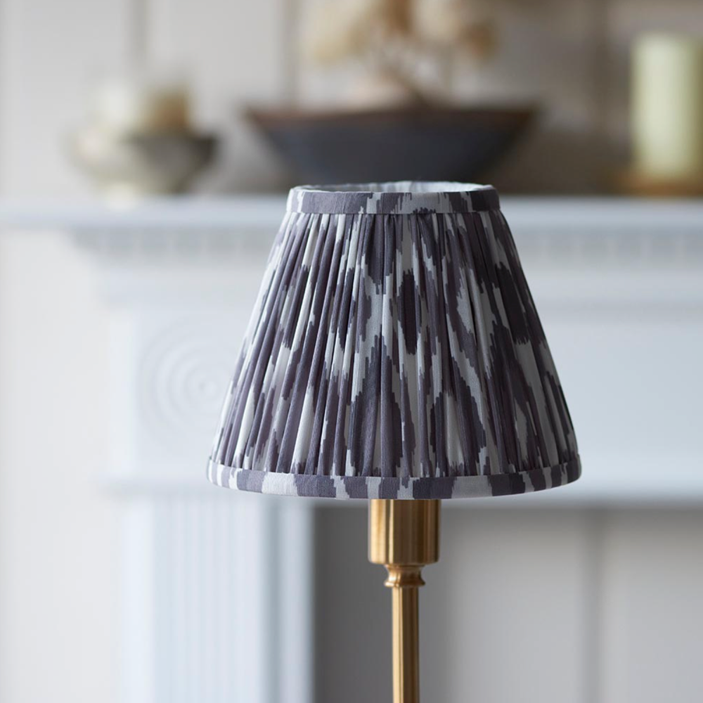 Burley Rechargeable Table Lamp with Ikat Shade