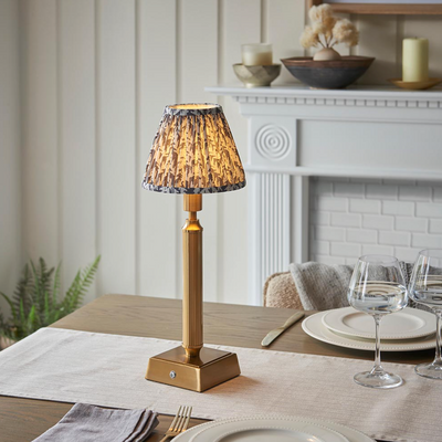 Trobridge Rechargeable Table Lamp with Leaf Shade