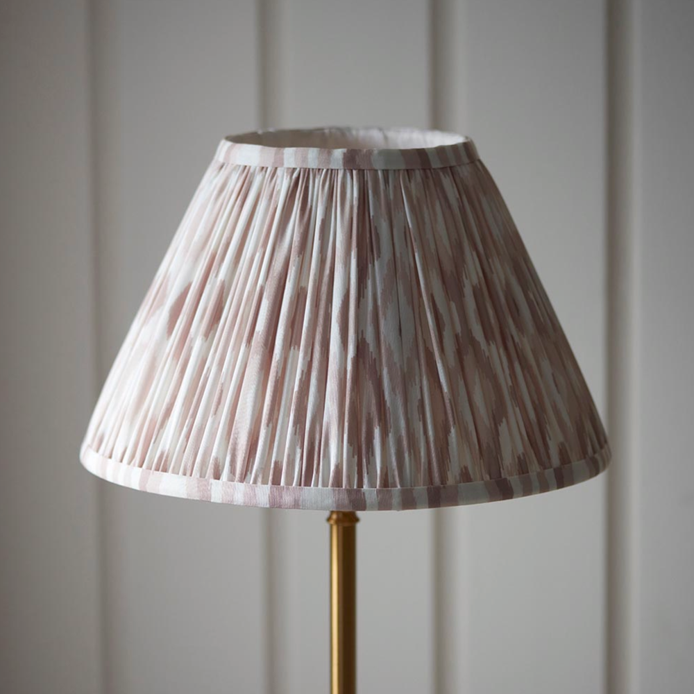 Burley Rechargeable Floor Lamp with Ikat Shade