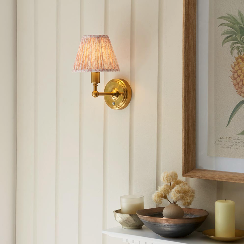 Burley Rechargeable Wall Lamp with Leaf Shade