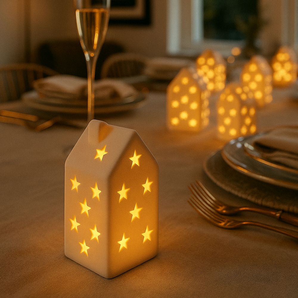 12x Mini Ceramic House Lights