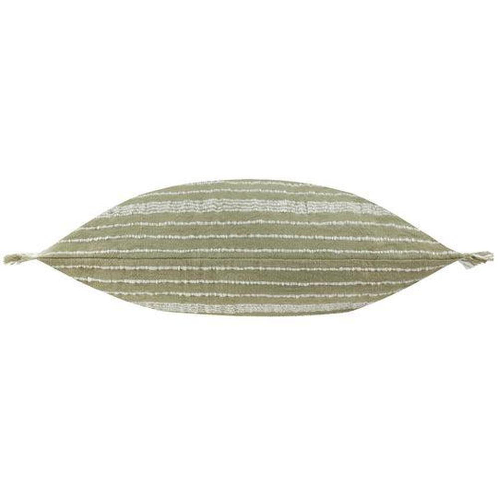 Tide Textured Stripe Outdoor Pillow Moss