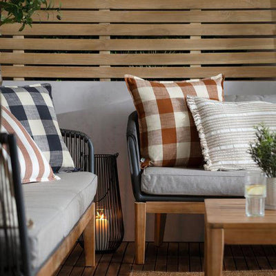 Tide Textured Stripe Outdoor Pillow Natural