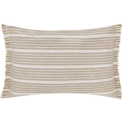 Tide Textured Stripe Outdoor Pillow Natural