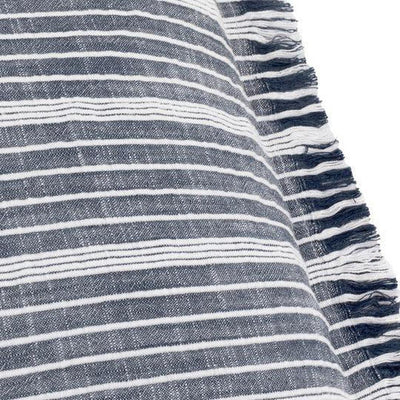 Tide Textured Stripe Outdoor Pillow Navy