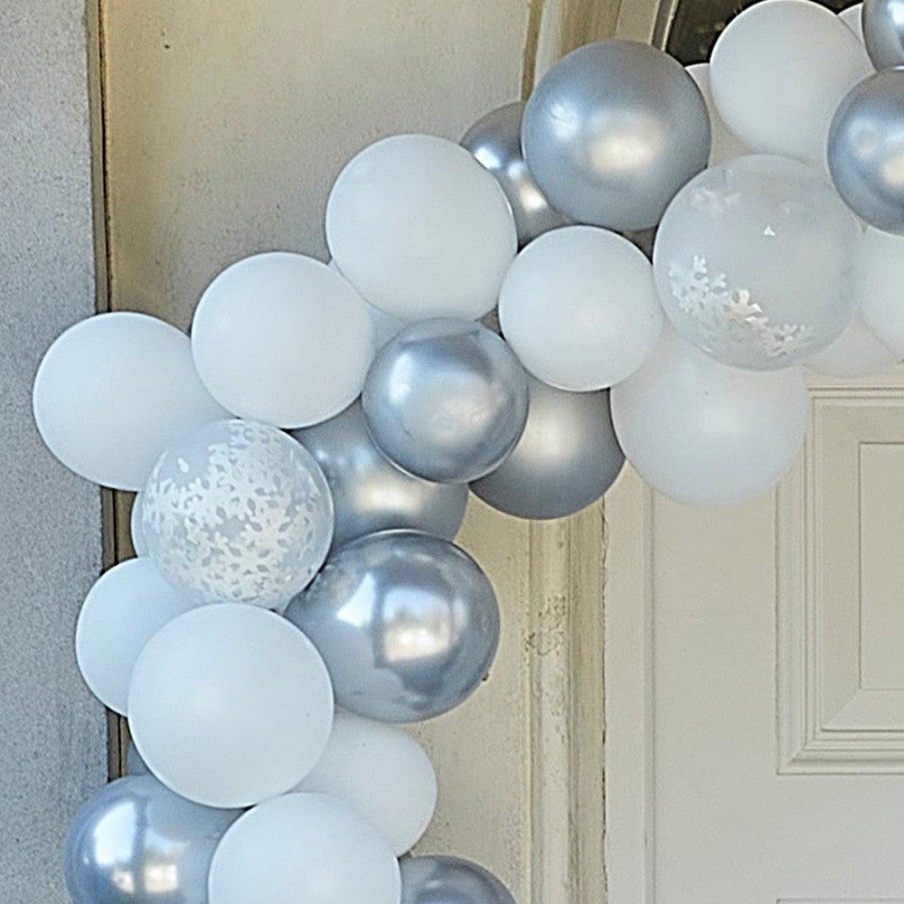 Silver and White Christmas Door Arch Pack