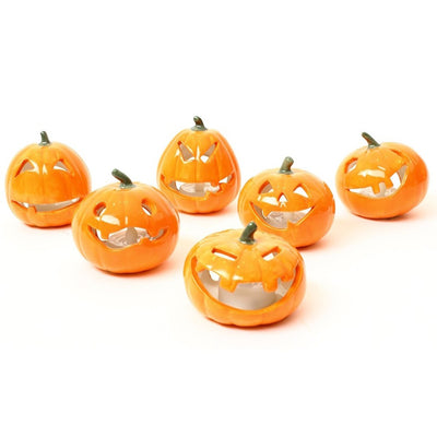 x12 Light Up Porcelain Pumpkins