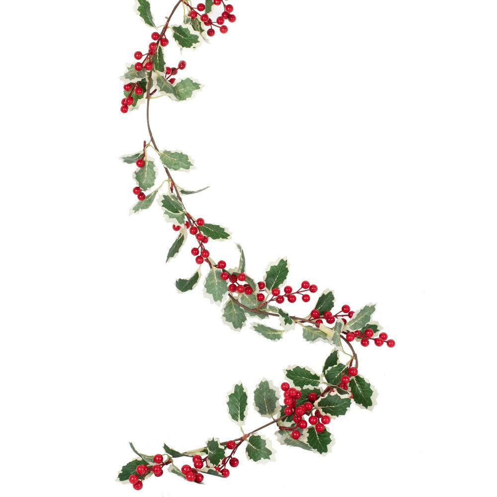 x2 Christmas Holly Garland