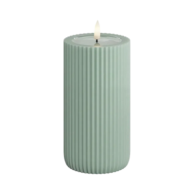 x6 LED Stripe Candles Mint