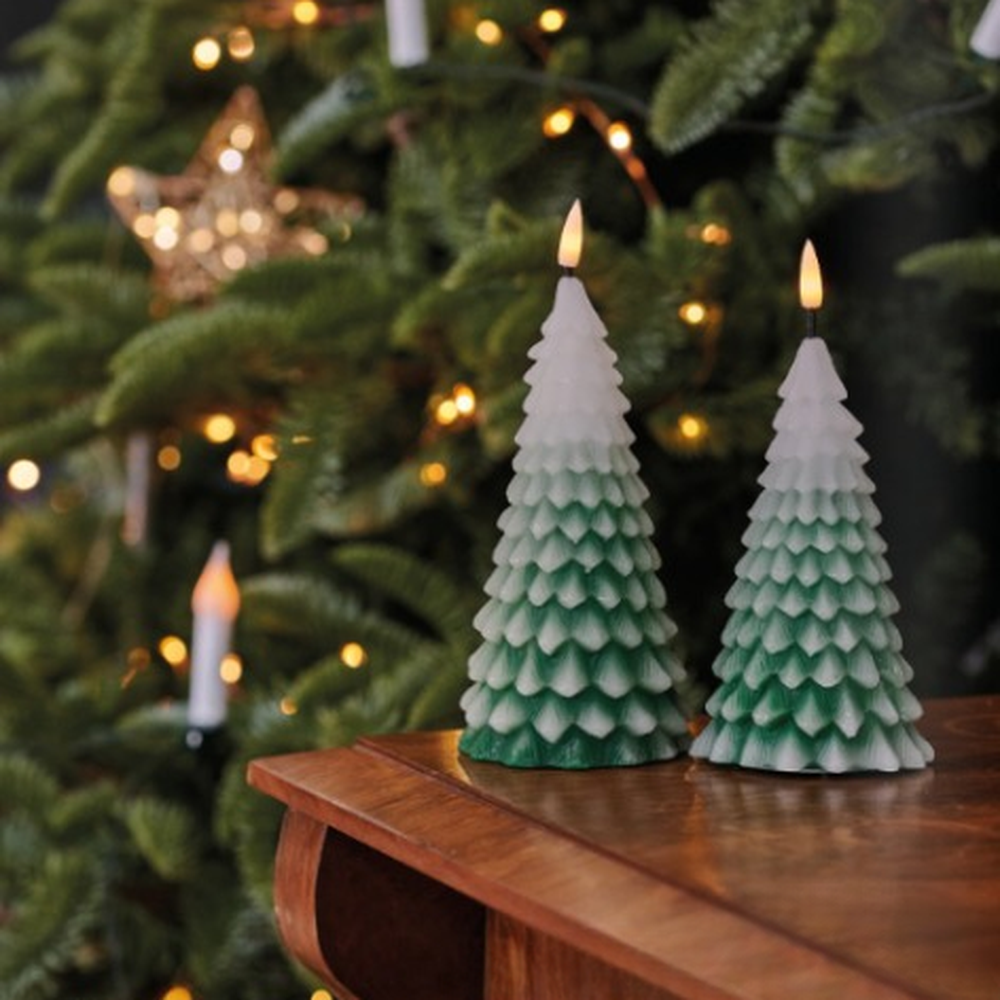 x2 Winter Tree Candles