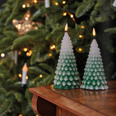 x2 Winter Tree Candles