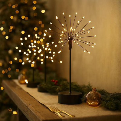 x12 Mini Table Starburst Lights Black