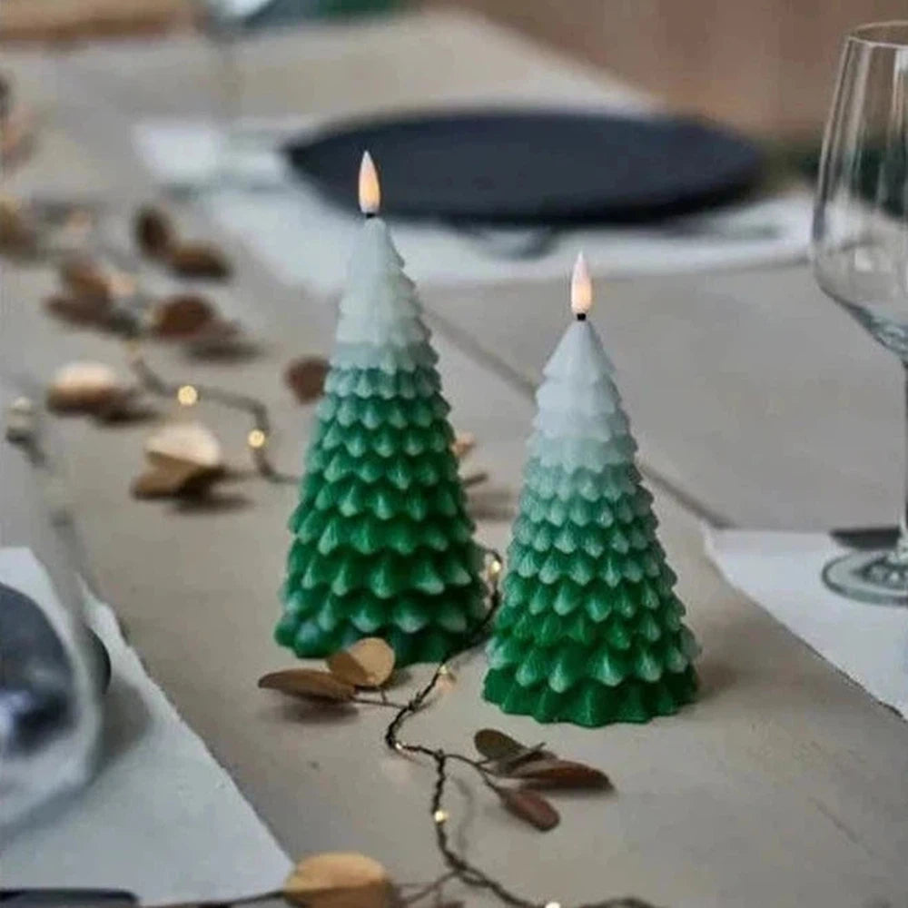 x2 Winter Tree Candles