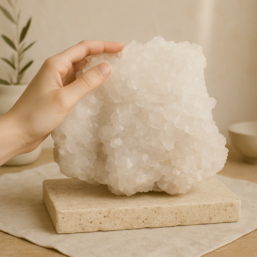 XL White Quartz Druzy Cluster