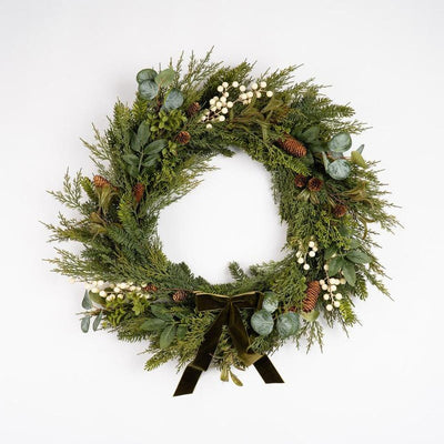 Oversized Velvet Wreath Bow