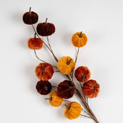 x6 Velvet Pumpkin Pre Lit Stems Brown