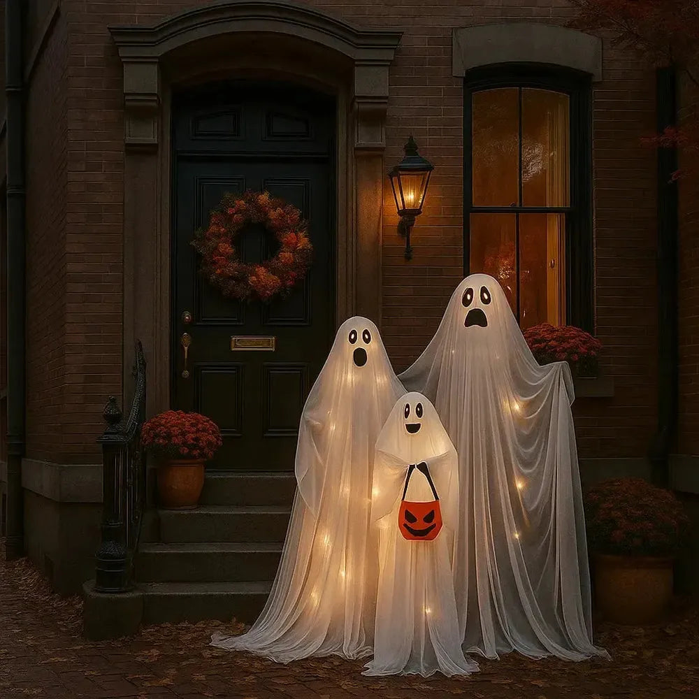 x3 Ghost Family Halloween Decoration