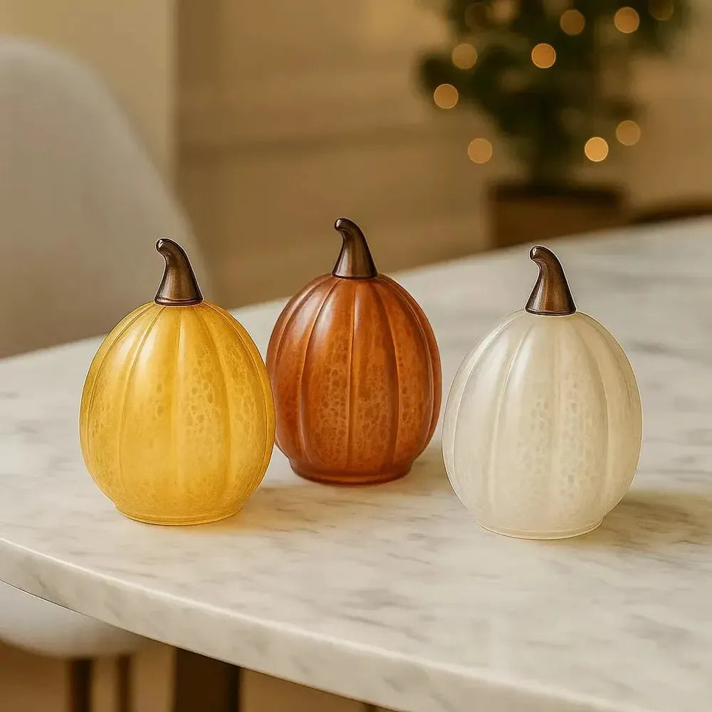 x12 Glass Table Pumpkin Lights