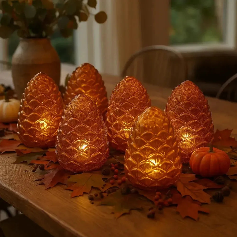 x12 LED Glass Pinecone Lights